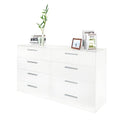 White 6-Drawer Double Dresser A65585