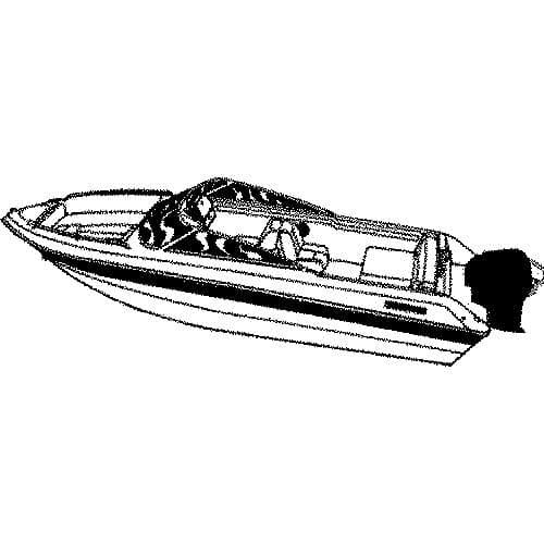 Styled-to-Fit Cover for V-Hull Runabouts with Outboards N552639