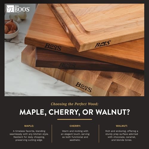 Reversible Wood Cutting Board, 18" x 12" x 1 1/4", Maple D5458