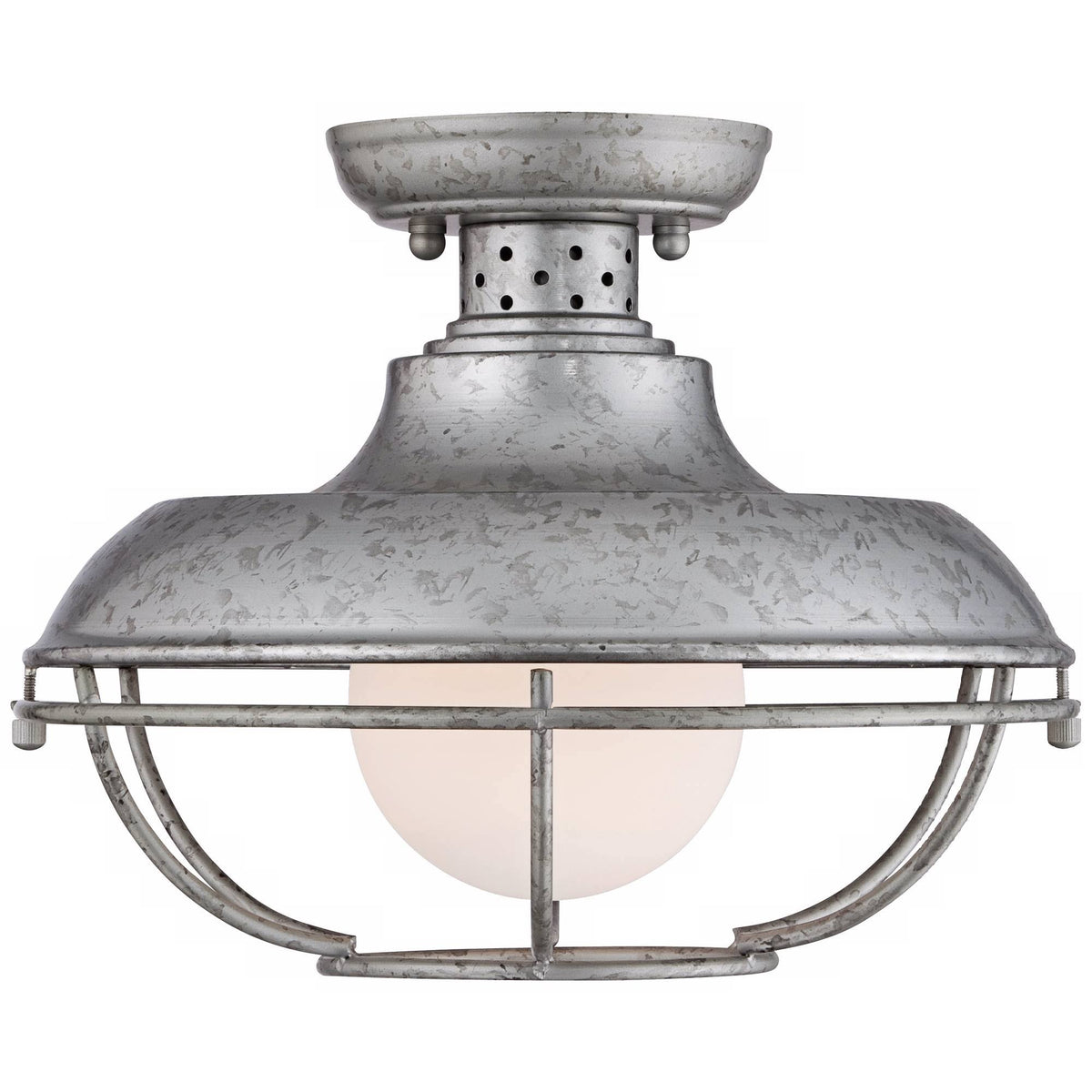 Galvanized Steel Cage Outdoor Ceiling Light Q823483