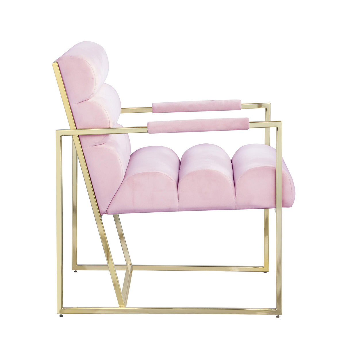 Pink Velvet Lounge Chair O4179