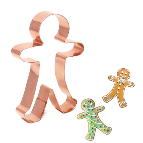 4 Inch Copper Gingerbread Man Cookie Cutter O15572