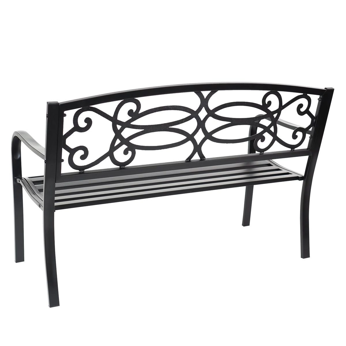 50" Steel Frame Cast Iron Backrest Garden Bench B780