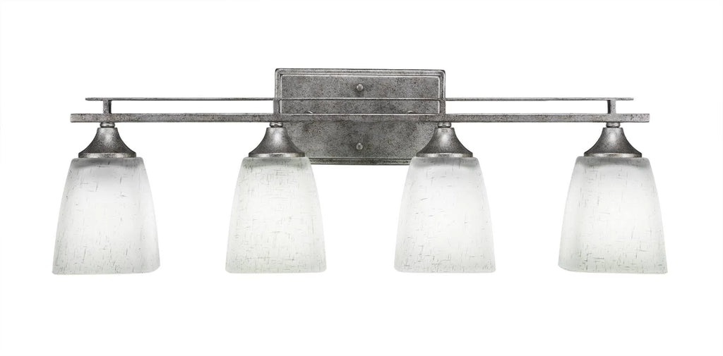 Four Light Bath Bar Aged Silver A320