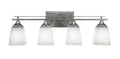 Four Light Bath Bar Aged Silver A320