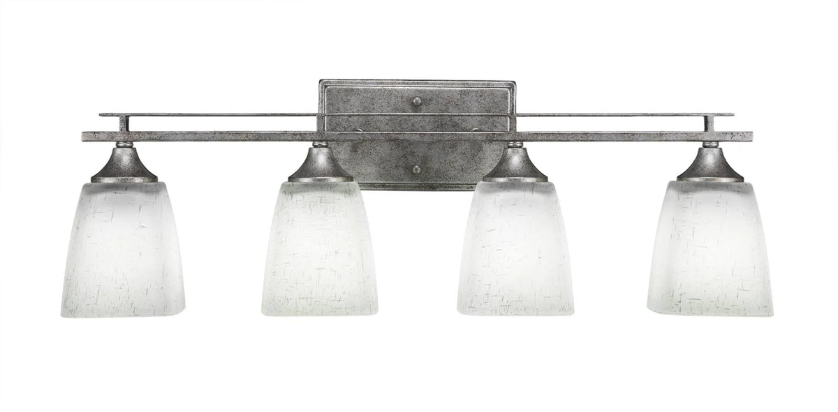 Four Light Bath Bar Aged Silver A320