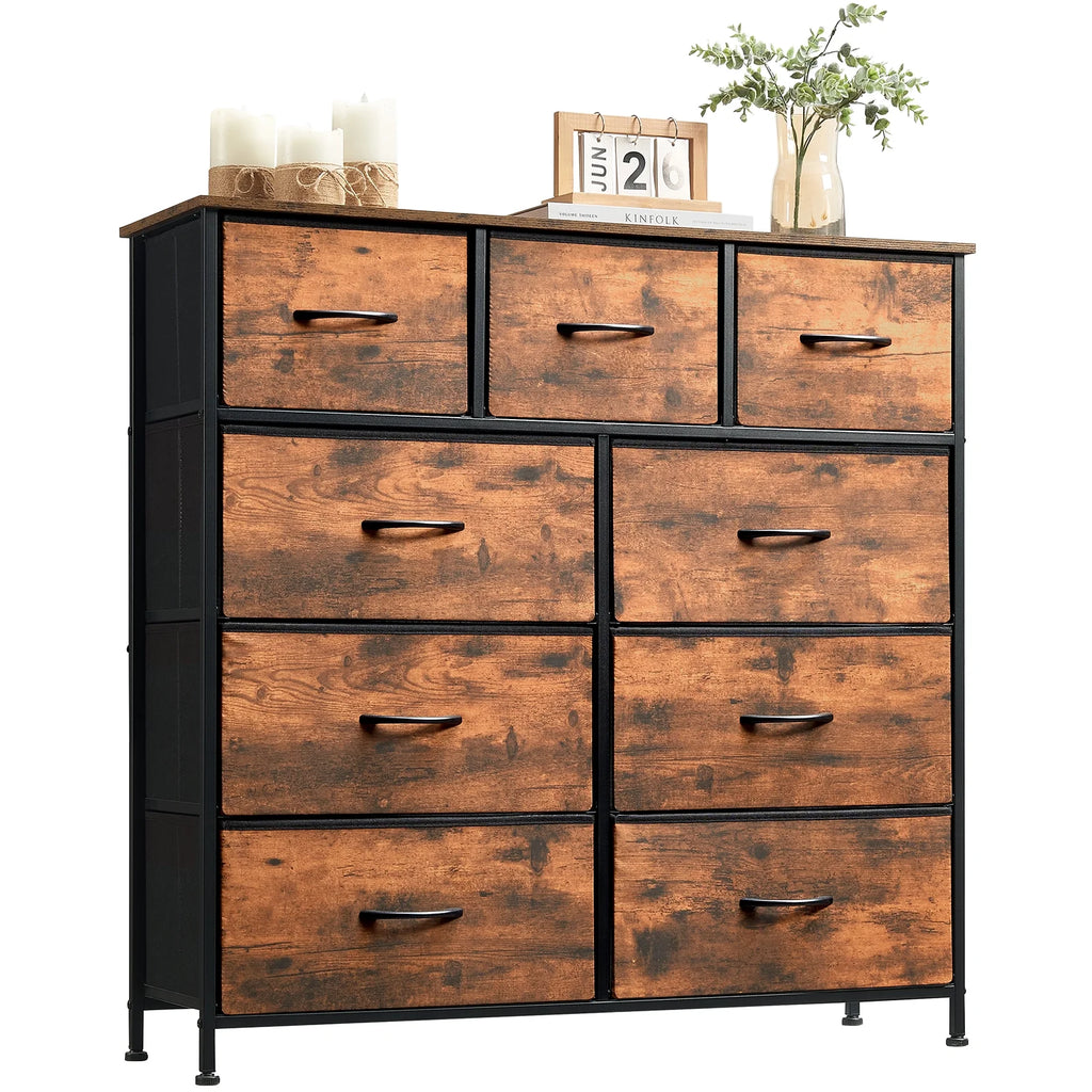 9 Drawer Fabric Storage Dresser S5773
