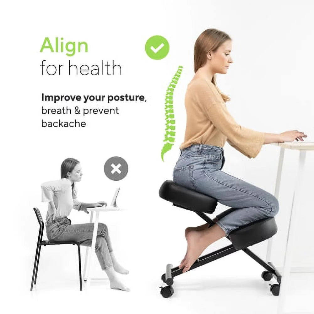 Ergonomic Kneeling Chair with Memory Foam O77992