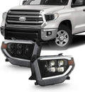 Black LED Quad Projector Headlights Pair T677
