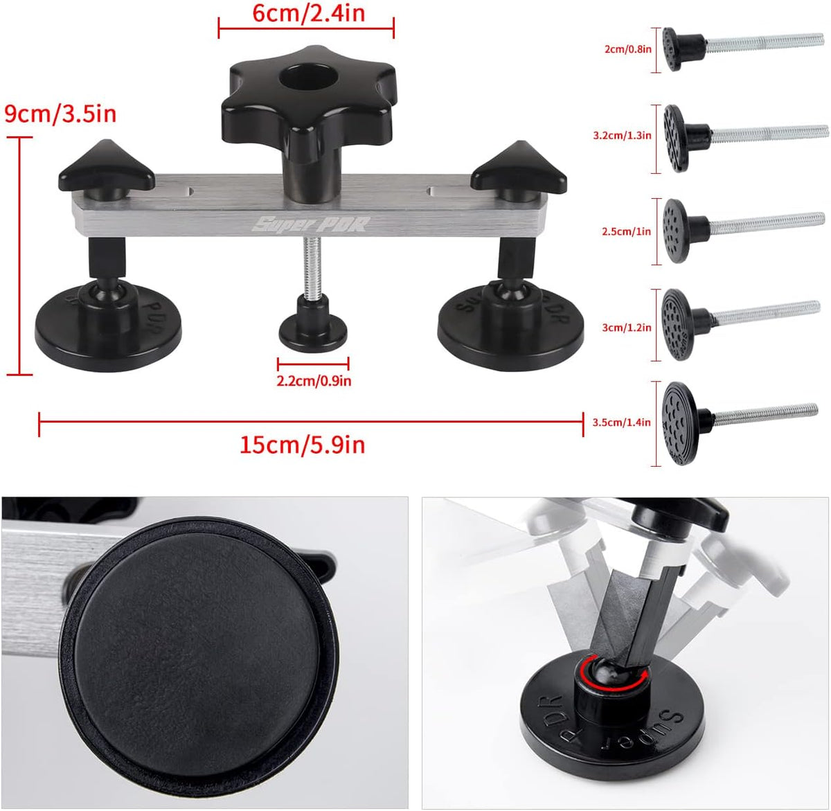 Paintless Dent Repair Kit with Bridge Dent Puller S958881