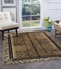 5x8 Beige Area Rugs D29037