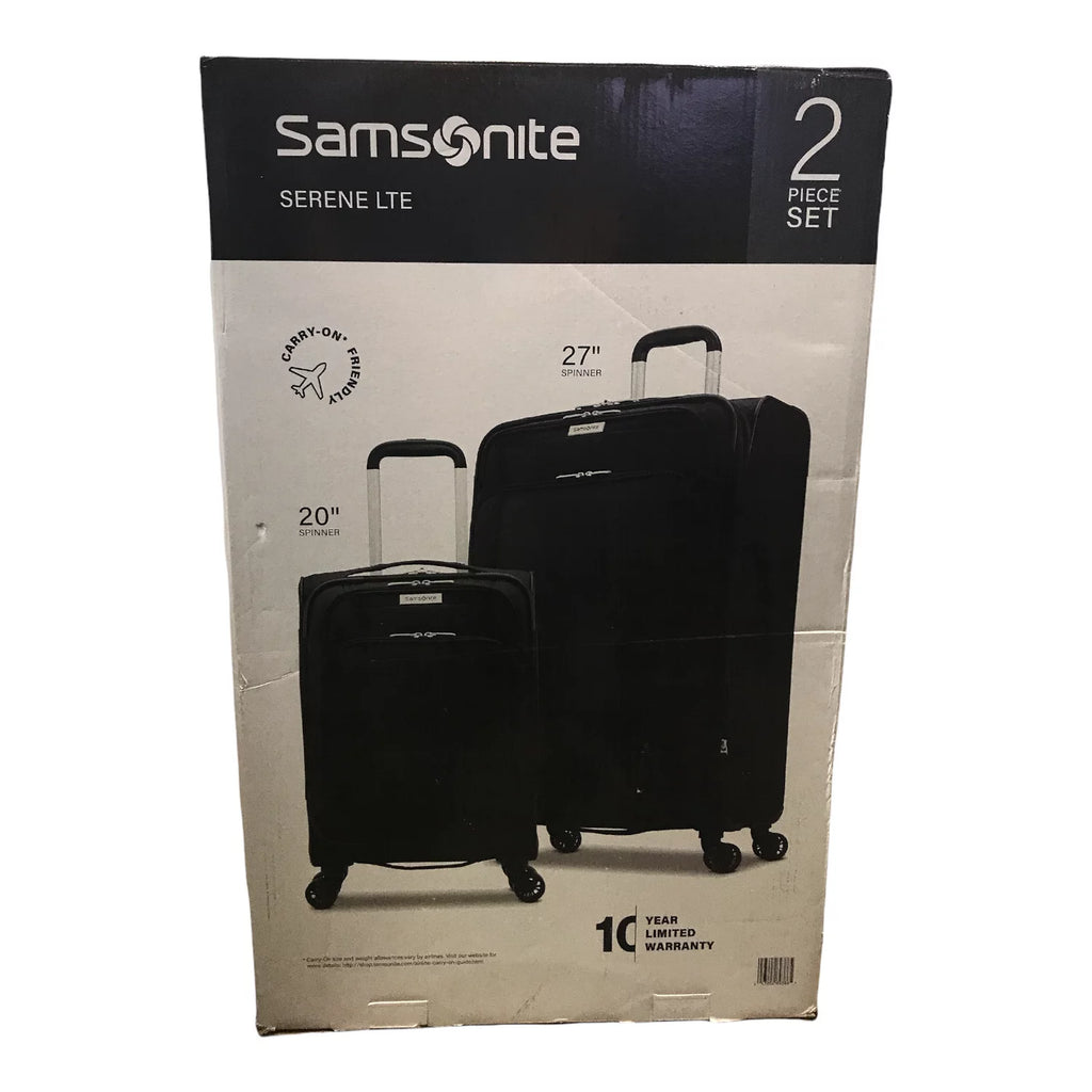 Black 2-Piece Spinner Luggage Set I16433