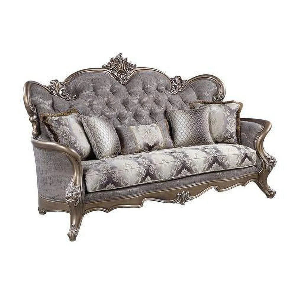 Gray Fabric Sofa and Loveseat B1726