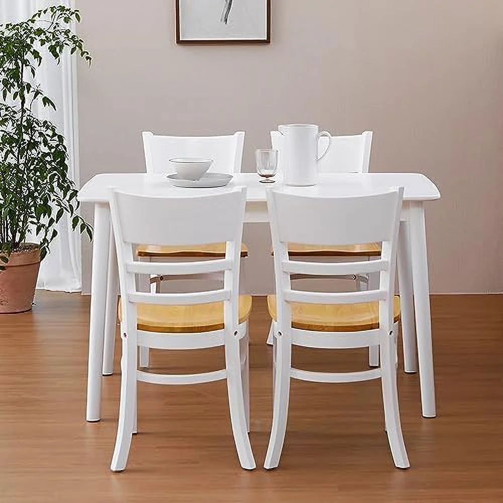 Wooden Dining Chairs Set of 2 Ladder Back Armless Walnut V253085