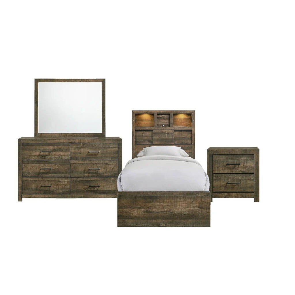 Twin Bookcase Panel 4PC Bedroom Set Z177583