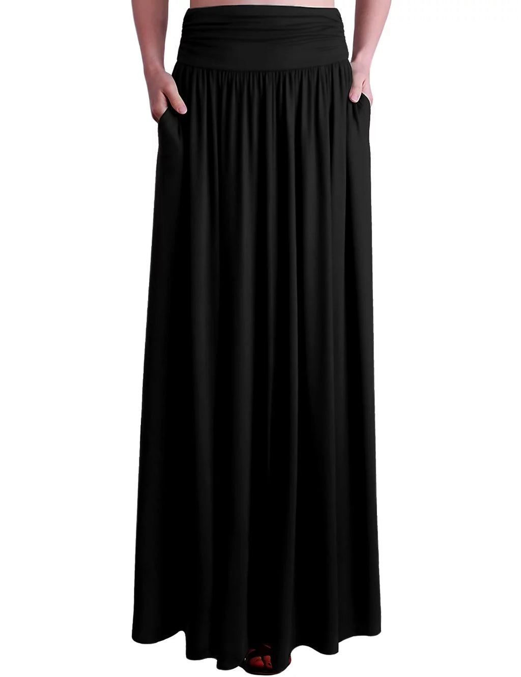 Women's Flowy Flared Comfy Maxi Skirt O7234