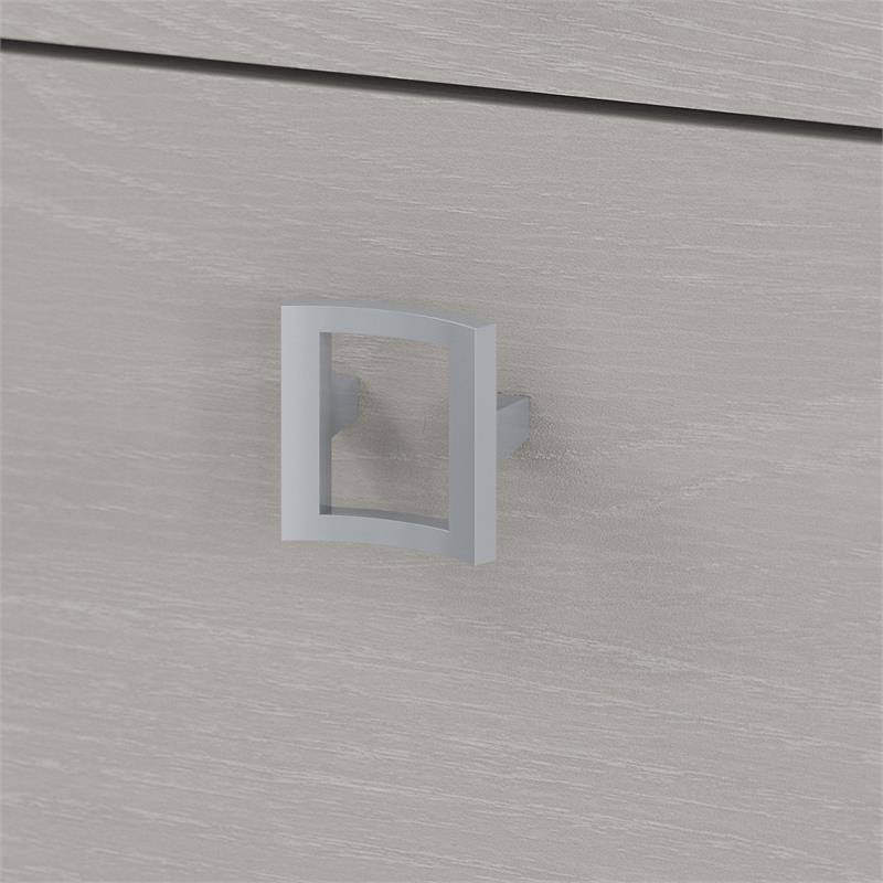 Gray Sand Credenza Desk with Mobile File Cabinet X10233