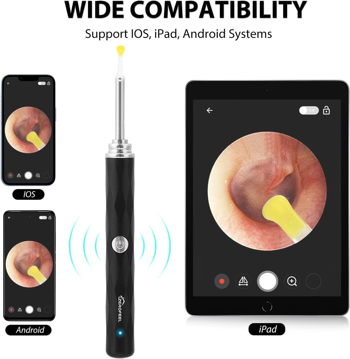 Ear Wax Removal Tool with 1296P Camera and 6 LED Lights M22140