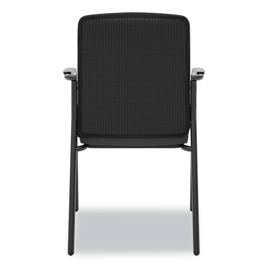 Black Mesh Back Multi-Purpose Chair with Arms C436