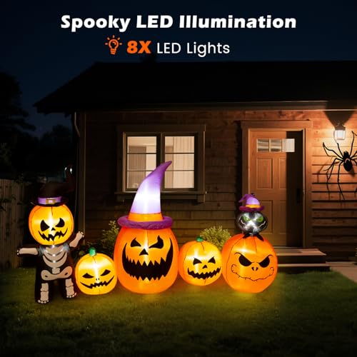 8FT Inflatable Pumpkins with LED Lights G763826
