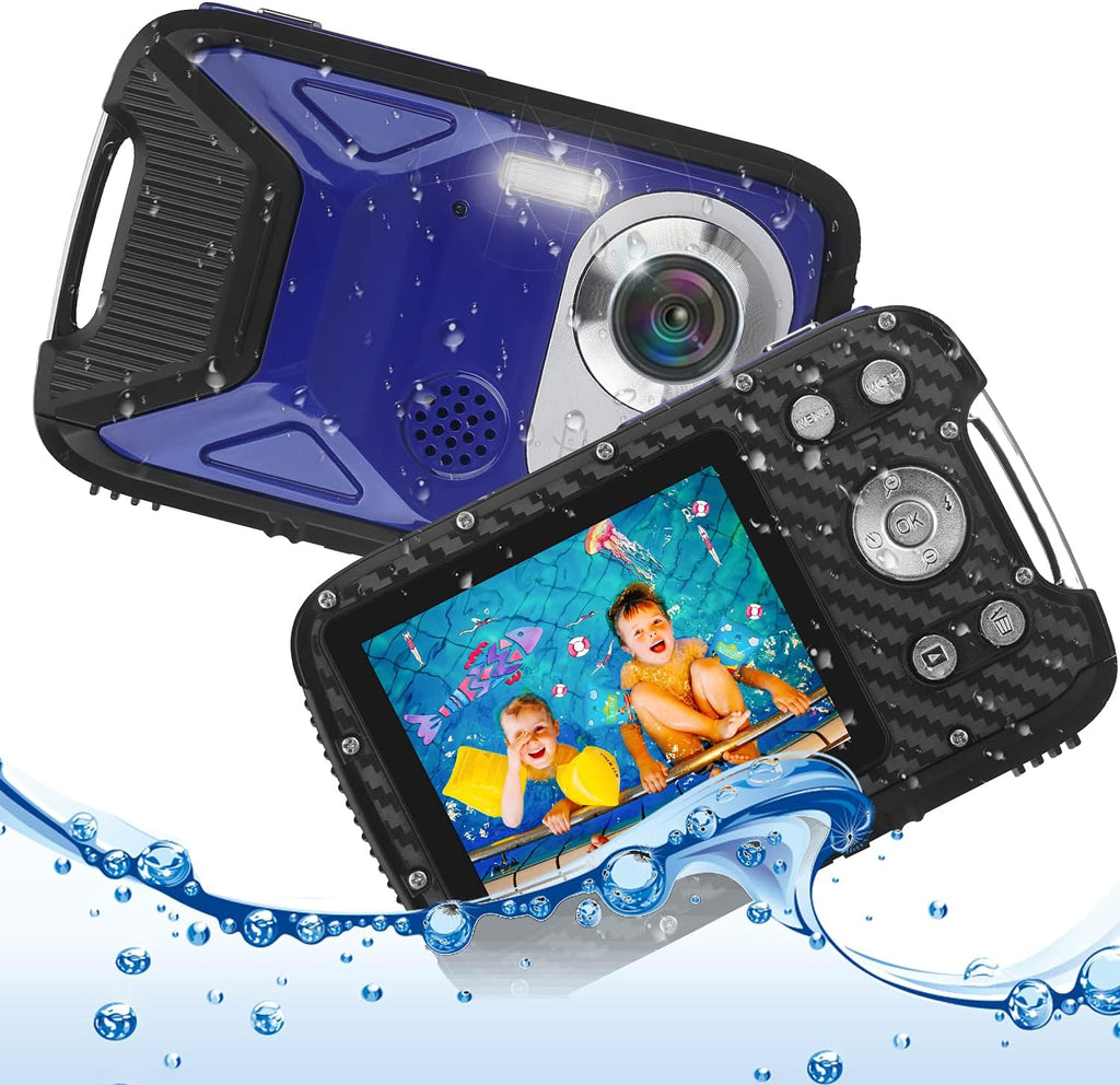Waterproof Digital Camera 21MP 1080P Blue L569