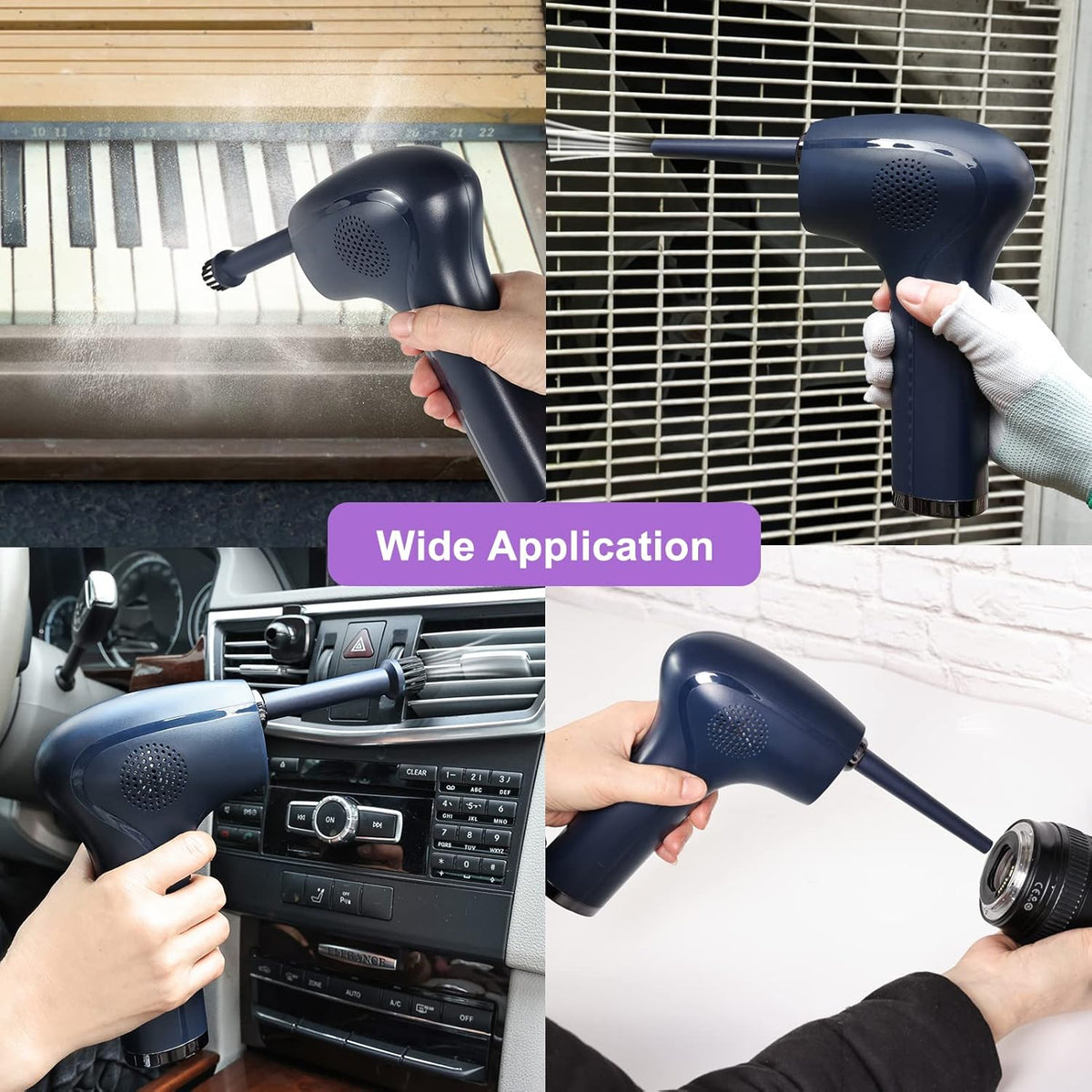 Cordless Electric Air Duster with LED Light, 37000 RPM, 6000 mAh, Pack of 2 G266760