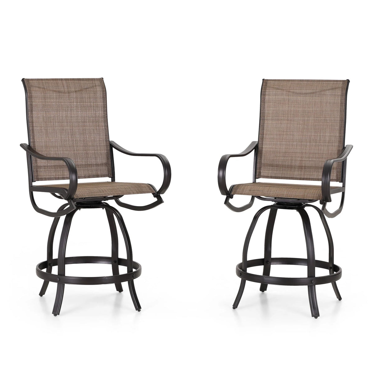 2 Piece Outdoor Swivel Bar Stools Q404600