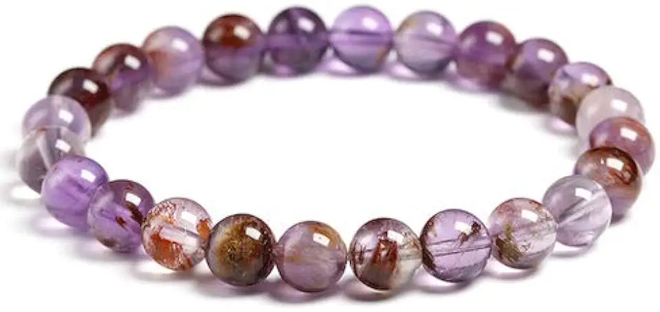 Amethyst Round Crystal Beads Bracelets E89783