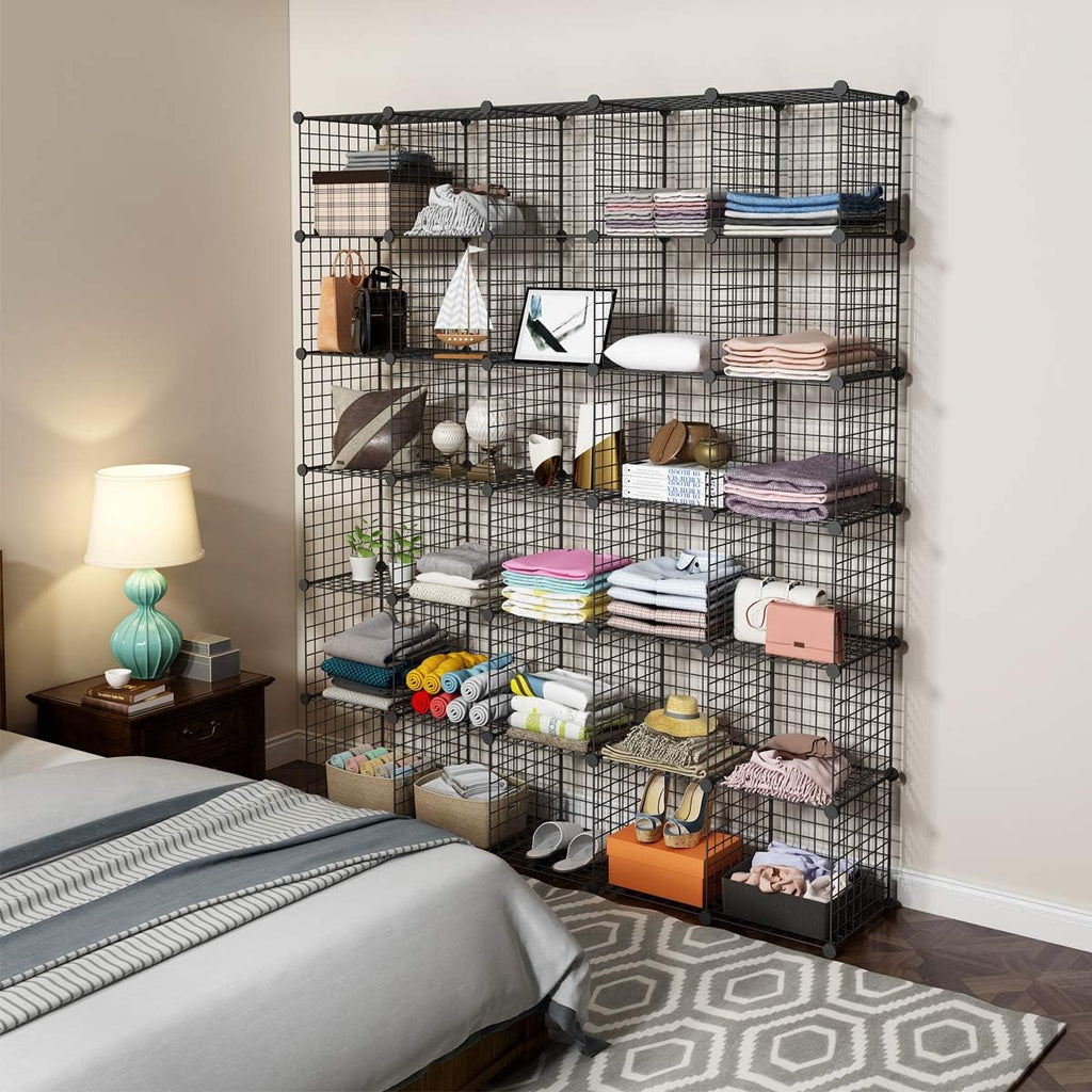 14x14 Wire Cube Storage 30-Cube Modular Shelving Unit S81649