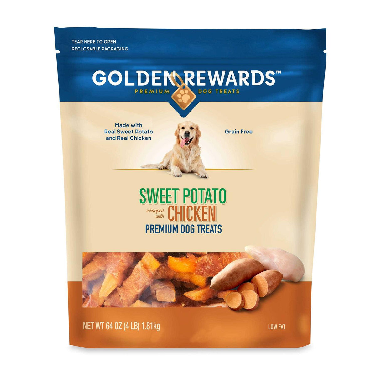 Sweet Potato Wrapped with Chicken Dog Treats B670