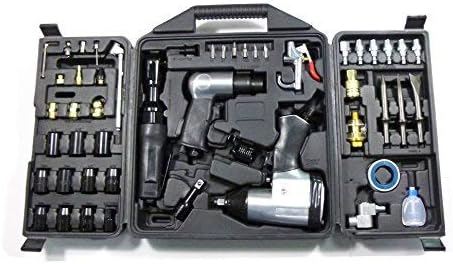 50 Piece Air Tool Kit with Impact Wrench, Ratchet Wrench, Air Hammer V5342