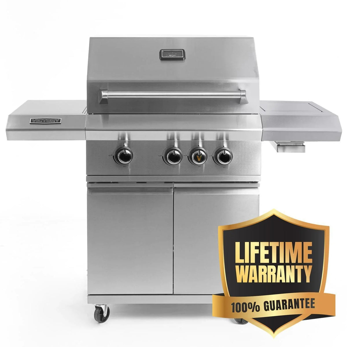 3-Burner Propane Gas Grill with Infrared Side Burner W2892