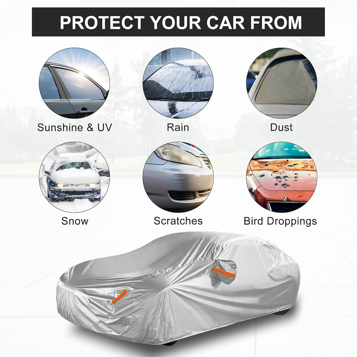 Car Cover for Tesla Model 3 2017-2022 Waterproof Outdoor Accessories K3937