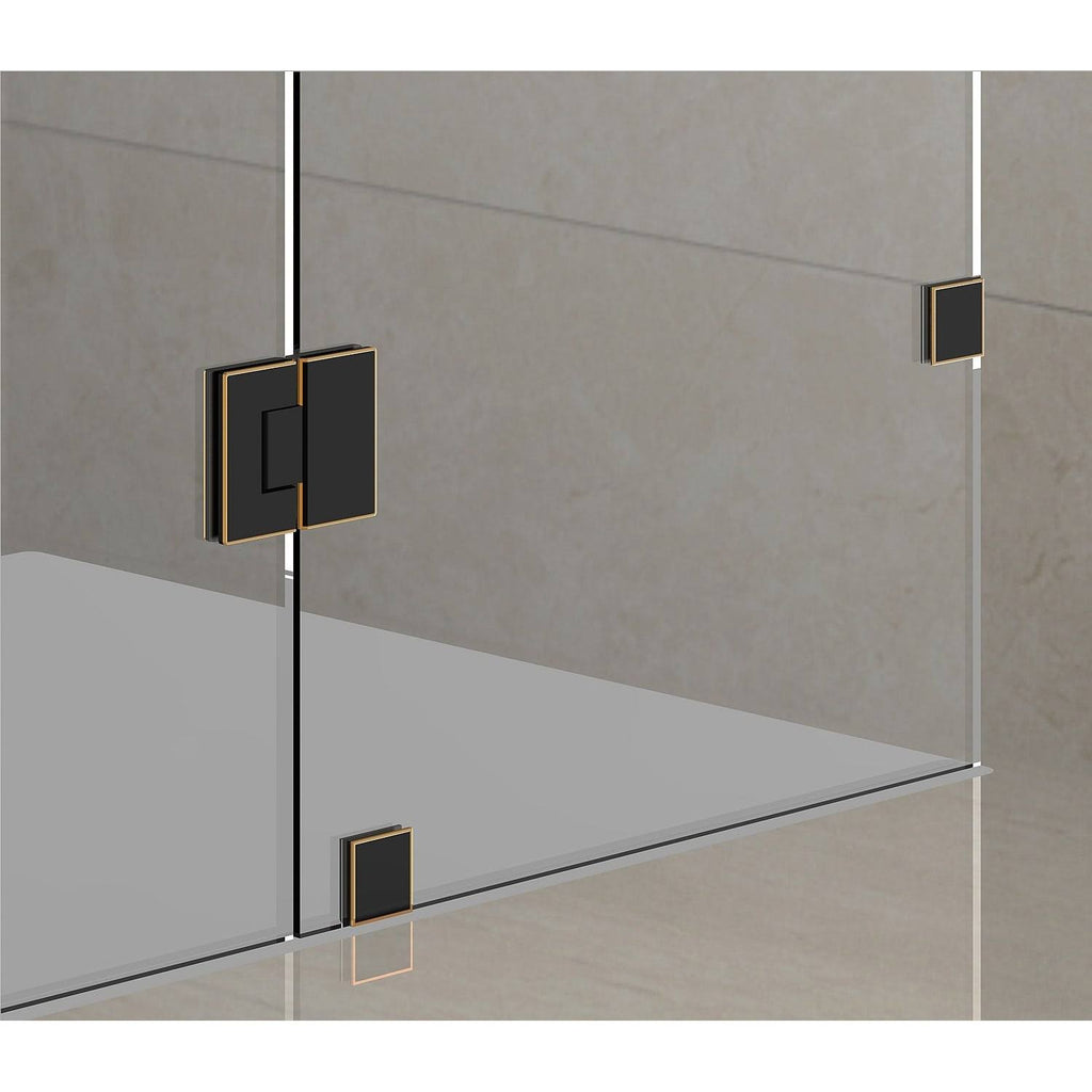 Frameless Shower Enclosure, 32x22 x 34x22 x 72 J407