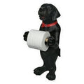 Black Lab Poly Resin Toilet Paper Holder Stand R845528