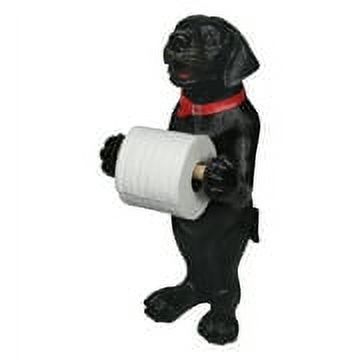 Black Lab Poly Resin Toilet Paper Holder Stand R845528