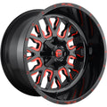 Gloss Black Candy Red 1-Pc Wheel R50024