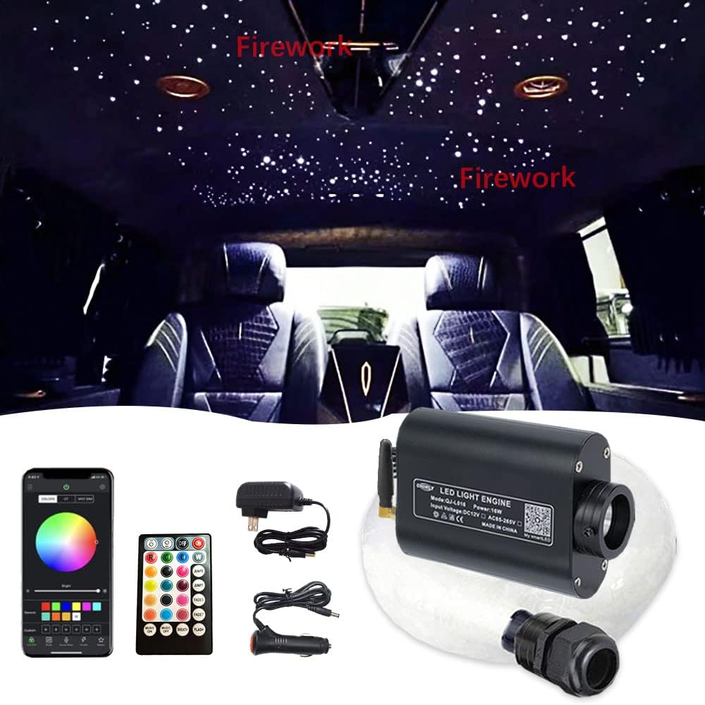 460pcs 0.03in 9.8ft RGBW LED Fiber Optic Star Ceiling Light Kit X80630