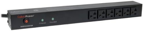 Rackbar Surge Protector 20A 12 Outlets 1U Rackmount I6175