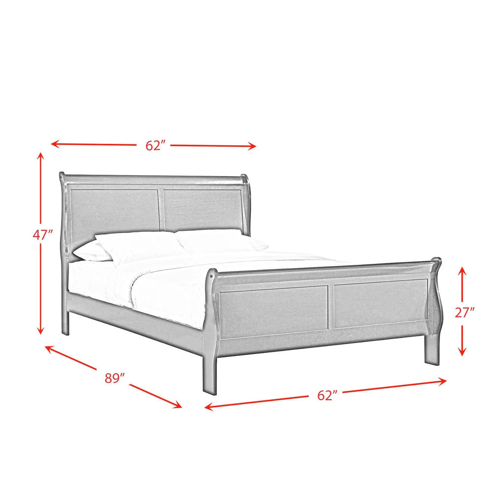 Queen Panel 5PC Bedroom Set in Black D9826