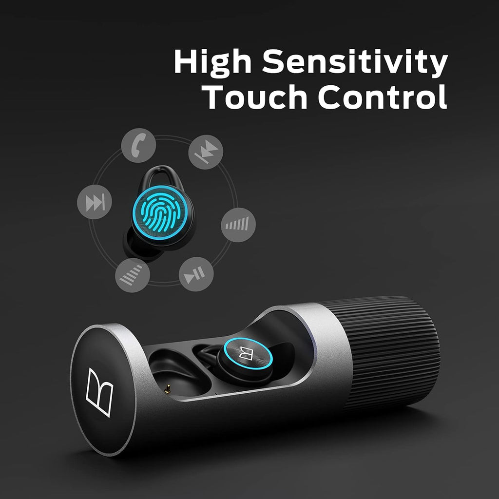 Wireless Earbuds with Rotating Metal Charging Case, 8 Hours Playback, Pack of 2 E565774