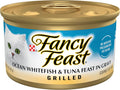 Grilled Wet Cat Food Ocean Whitefish and Tuna Feast in Gravy, Pack of 24, 3 oz. Cans G459823