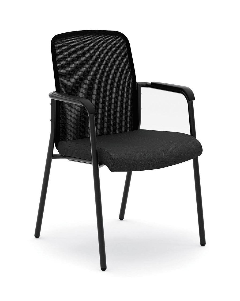 Black Mesh Back Multi-Purpose Chair with Arms C436