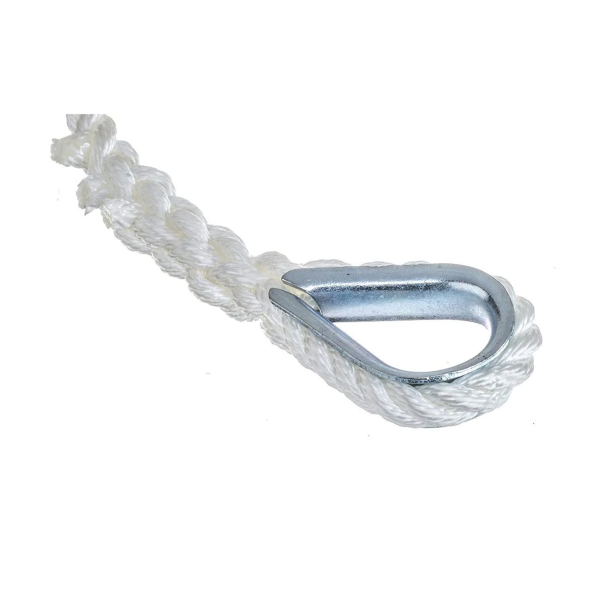 White 3-Strand Twisted Nylon Anchor Line Rope, 3/8 In. X 50 Ft. L379