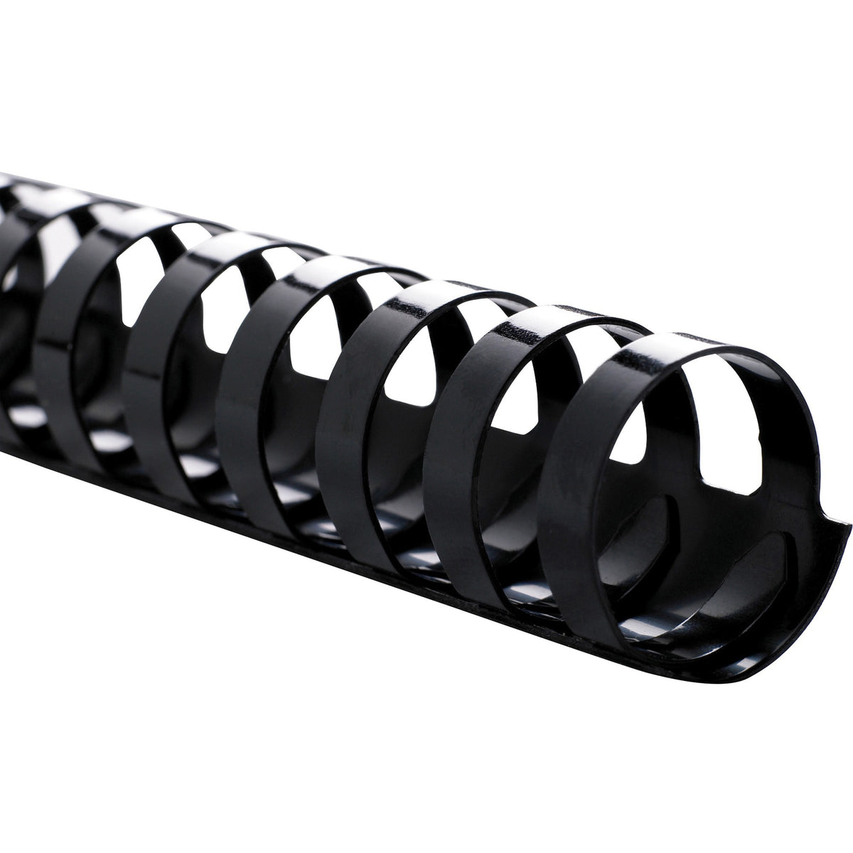 Plastic Binding Spines, 1" Diameter, 200 Sheet Capacity, Black, 100 / Box, Bundle of 5 I9582