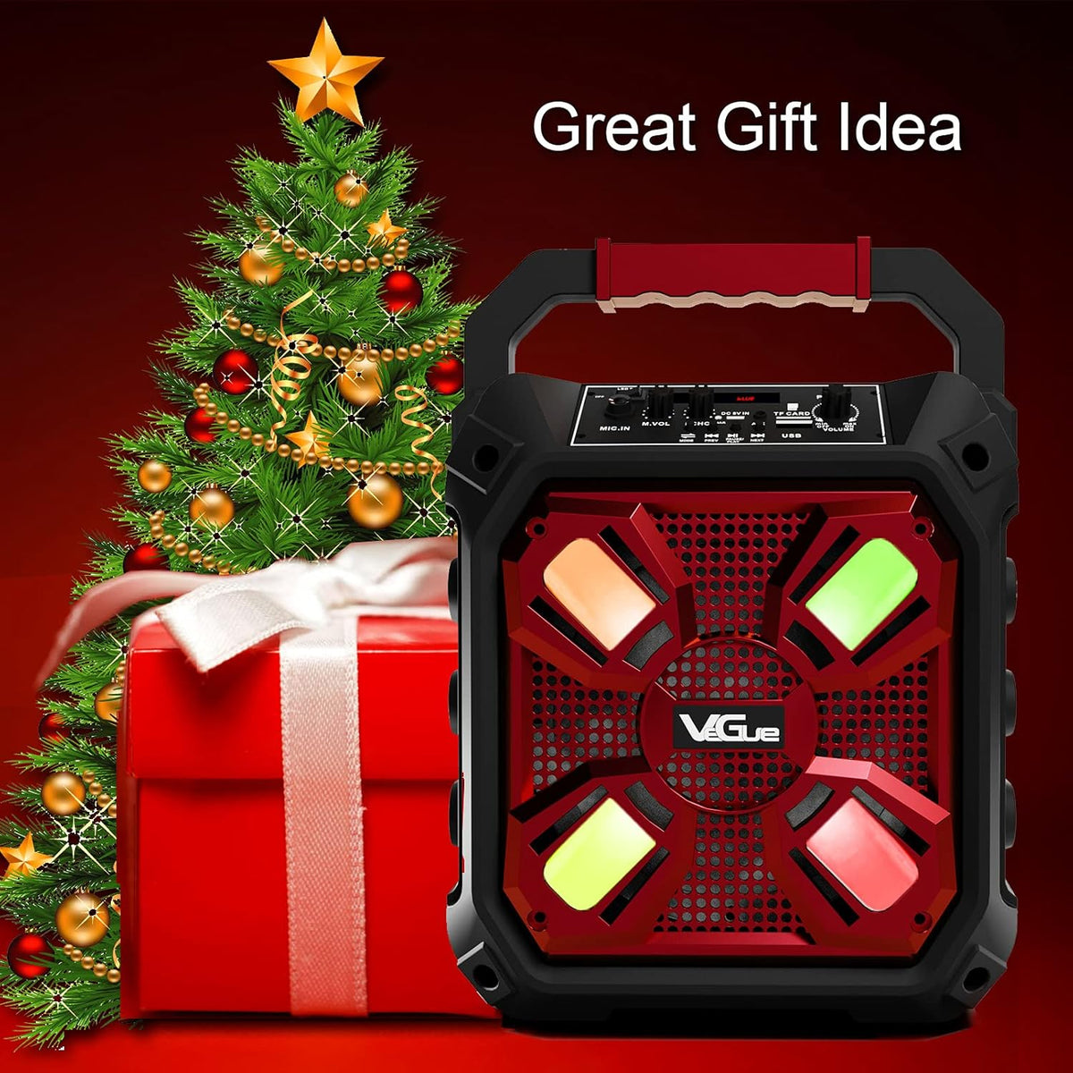 Karaoke Machine with Wireless Microphone and LED Lights Q726