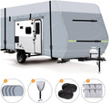 600D Waterproof Oxford Travel Trailer RV Cover 28'7''-31'6'' with Tire Cover B2850