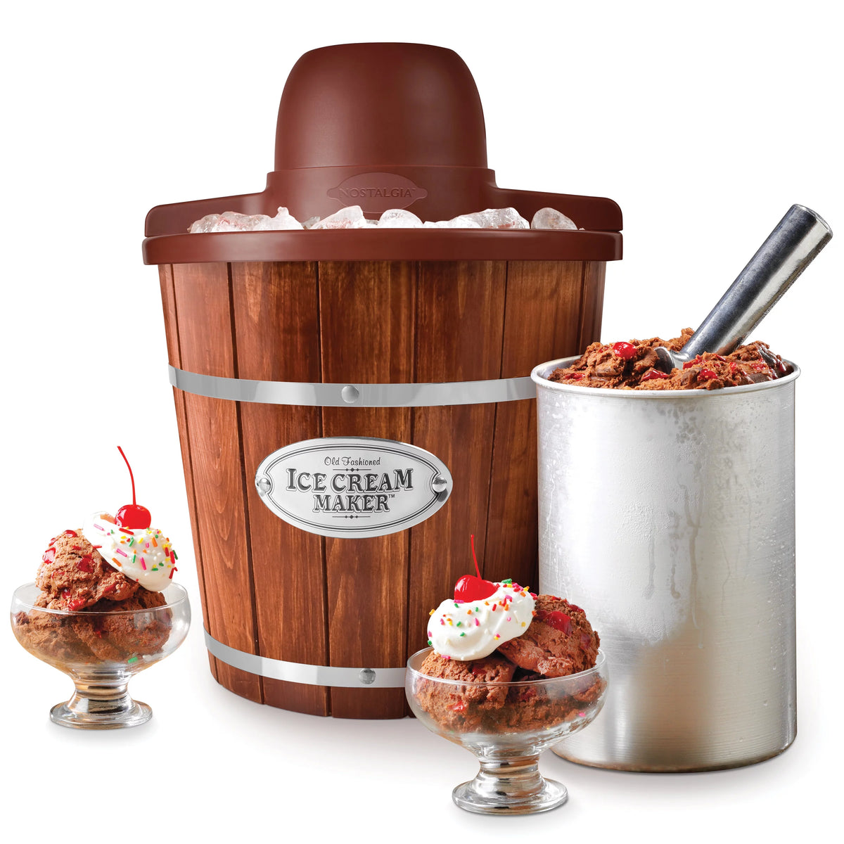 4 Quart Wooden Ice Cream Bucket N8681