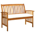 Patio Bench with Cushion Solid Acacia Wood L5880