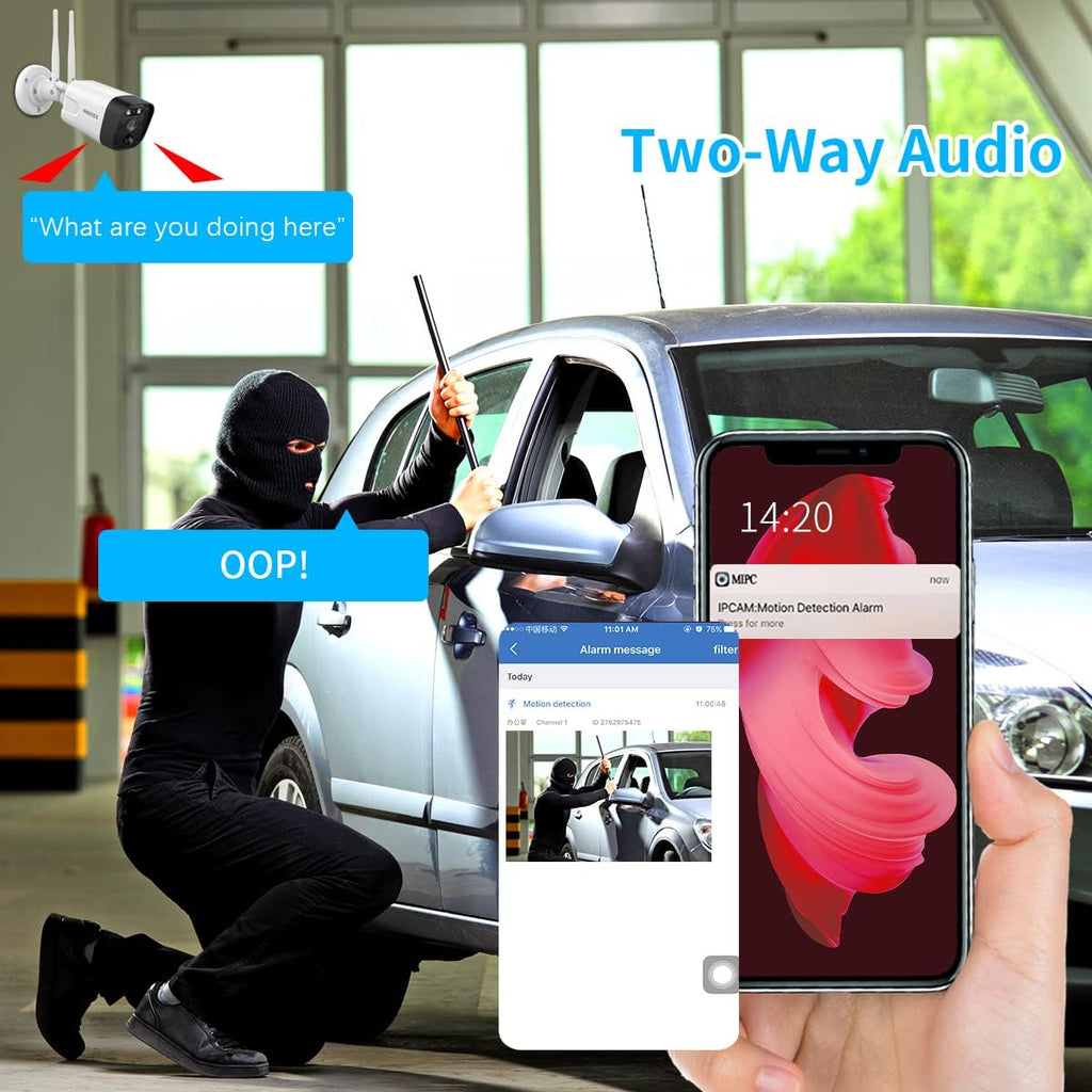3K 5.0MP Wireless Security Camera System with 1TB Hard Drive K8558